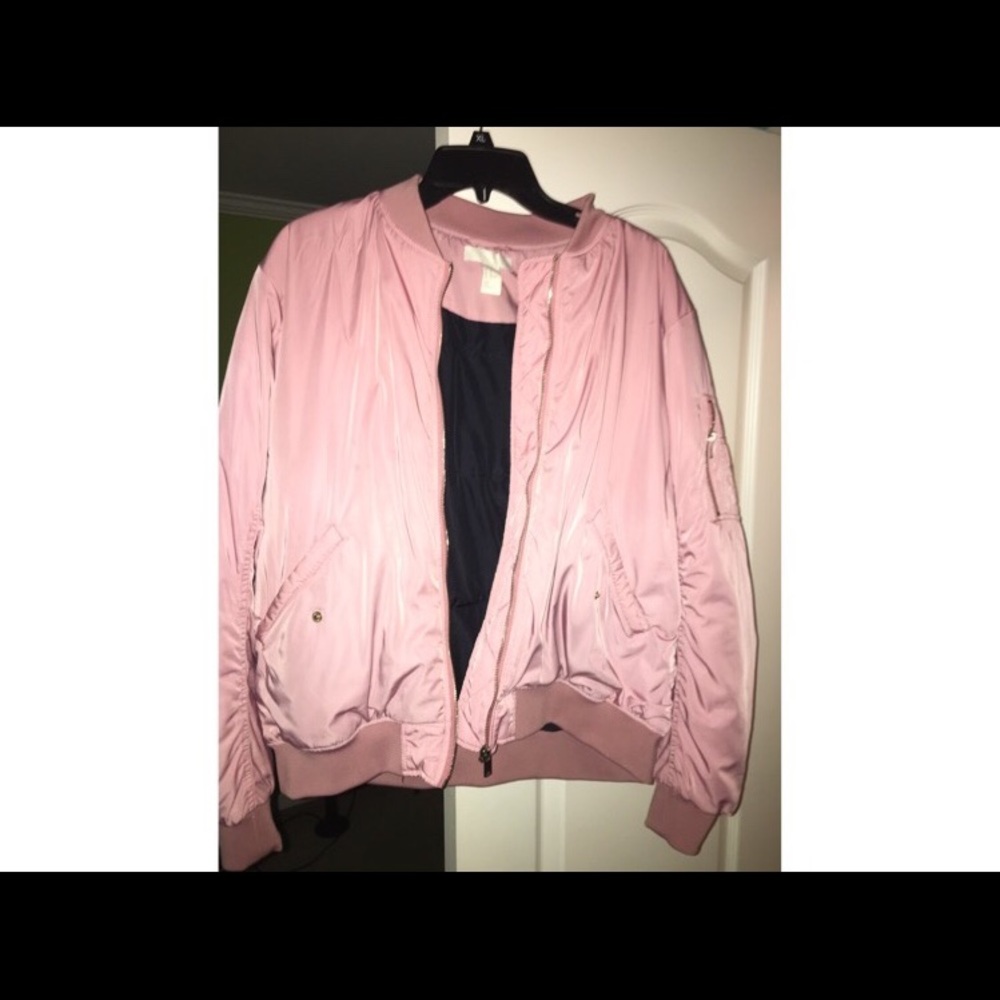 Baby Pink Bomber Jacket